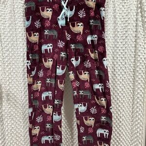 Cozy Sloth Print Pajama Pants
